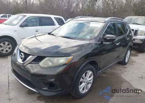 2015 Nissan Rogue Sv z USA, uszkodzony, nr VIN 5N1AT2MT0FC750853